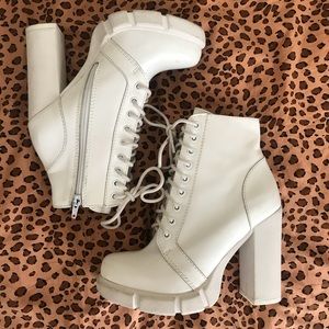 Jeffrey Campbell white booties